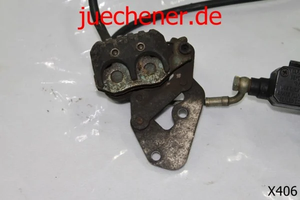 Piaggio X8 Bremszange Vorderrad mit Bremspumpe rechts und Bremsleitung vorne