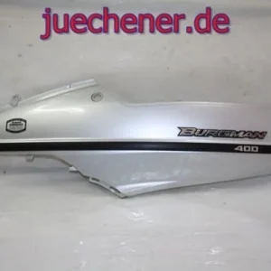 Suzuki AN 400 Burgmann Seitenverkleidung hinten links silber Heckverkleidung