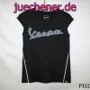 vespadament-shirtschwarz1.jpg Original Vespa Damen T-SHIRT Reflex schwarz Größe M