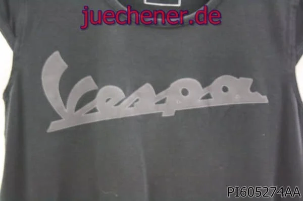 vespadament-shirtschwarz2.jpg Original Vespa Damen T-SHIRT Reflex schwarz Größe M